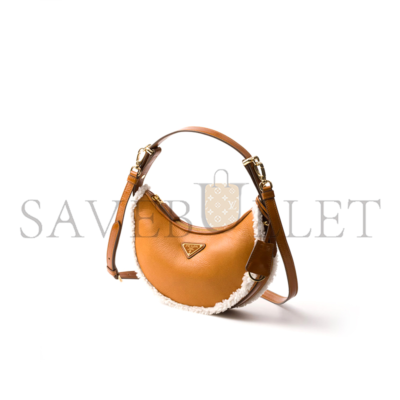 Pra*a arquÉ small shearling shoulder bag 1bc194 (22.5*18.5*6cm)